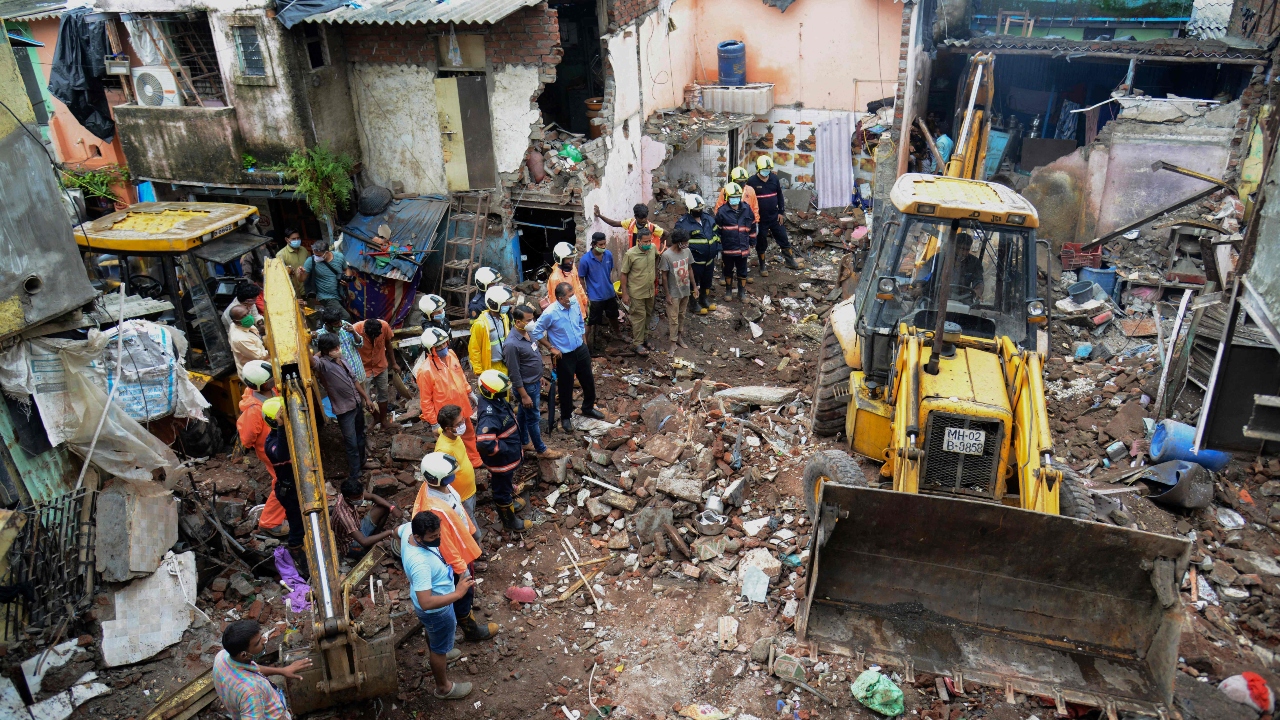 Nine members of a family were among the deceased in the first incident which took place around 11.15 pm on Wednesday, when Mumbai experienced heavy rains throughout the day, at the New Collector Compound on Abdul Hamid Road in the Malwani area of suburban Malad, the officials said.