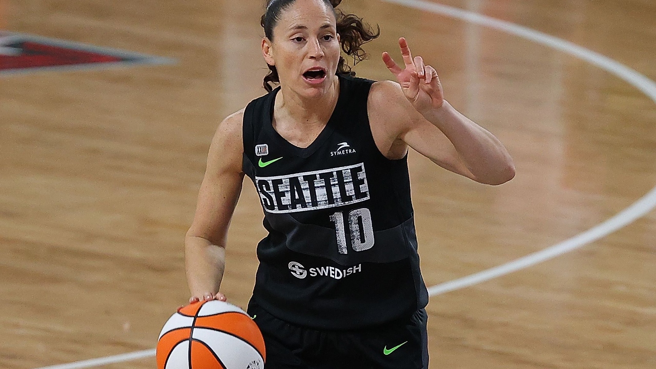 WNBA's Sue Bird, who is engaged to Megan Rapinoe, became the first gay couple to be featured in ESPN’s Body Issue. Credit: AFP Photo