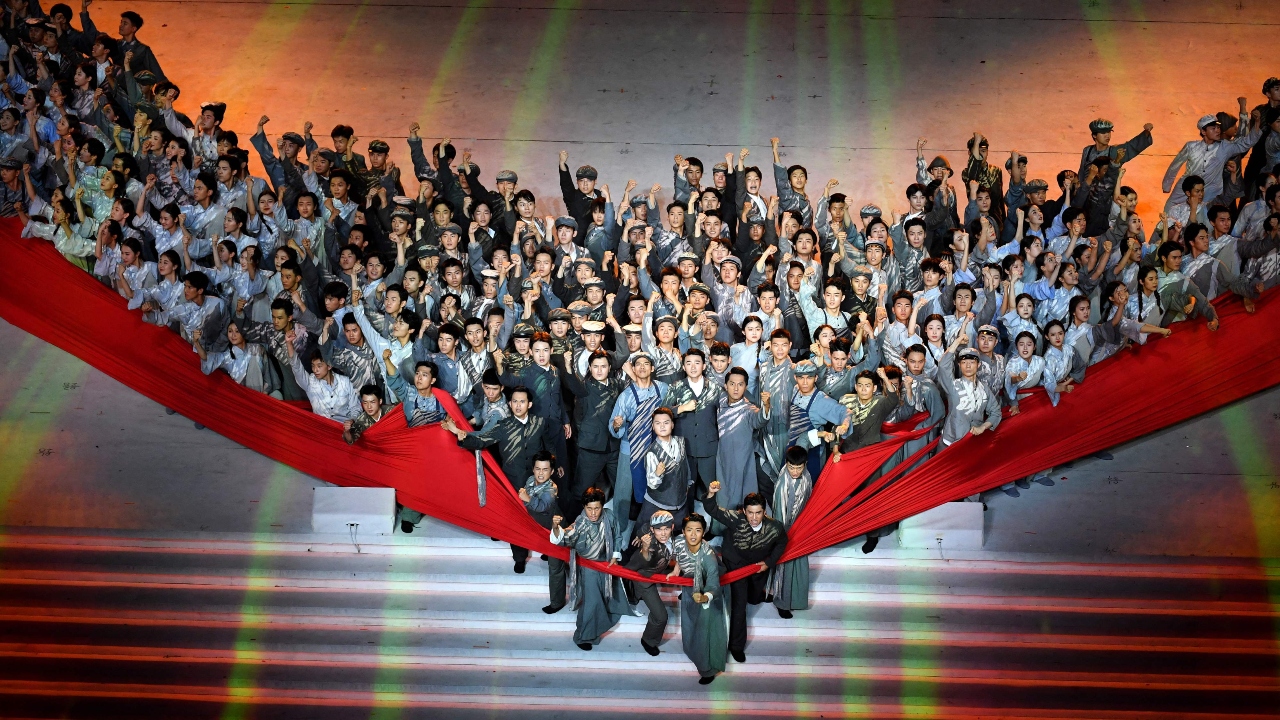 Organisers were leaving nothing to chance to disrupt a triumphant show of success for the ruling party, beefing up security across the city and carefully coordinating the neatly choreographed crowd. Credit: AFP Photo