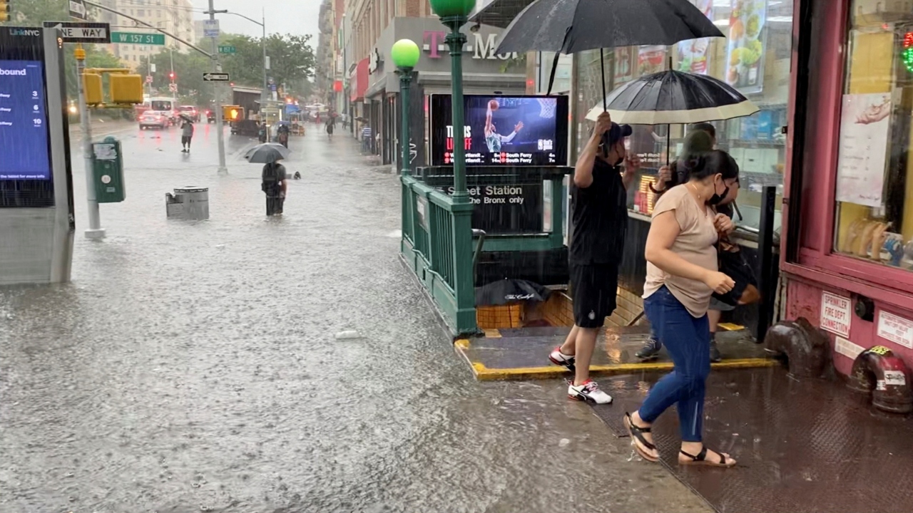 Some major roads, including in the Bronx, were temporarily closed, disrupting traffic. New York police tweeted footage of motorists being stranded by the water. Credit: Reuters Photo