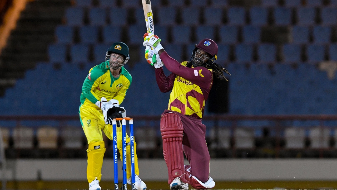 'Universe Boss' Chris Gayle tops the list with over 14,000 runs. He is the first-ever batsman in T20 cricket history to reach this figure. Credit: AFP Photo