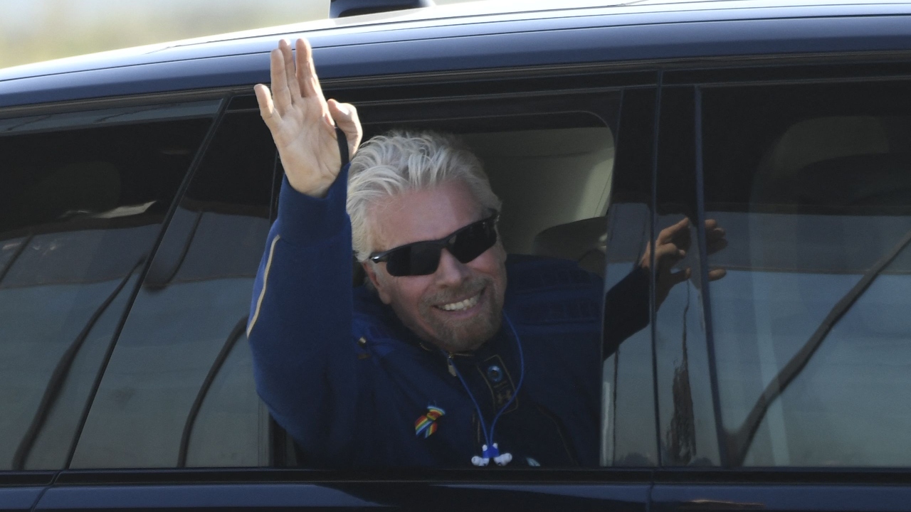 Virgin Group's 70-year-old British Founder Richard Branson soared more than 50 miles above the New Mexico desert aboard his Virgin Galactic rocket plane and safely returned in the vehicle's first fully crewed test flight to space, a symbolic milestone for a venture he started 17 years ago. Credit: AFP Photo