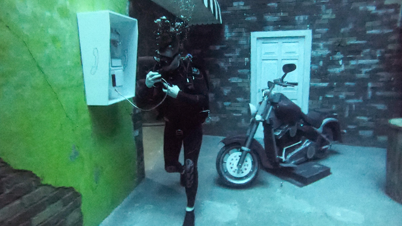 It features a sunken city with apartment, garage and arcade. Credit: AFP Photo