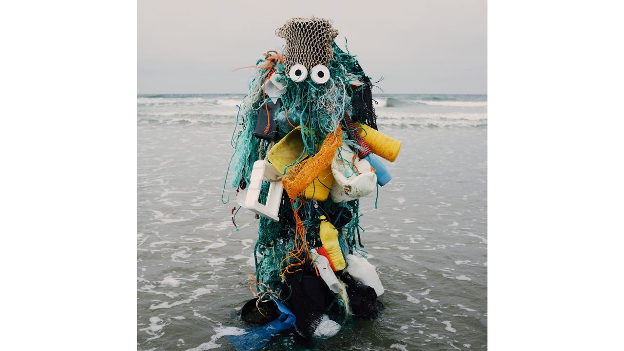 In Bretagne’s quaint village of Plouharnel, France, once the surfers leave for winter, sea currents fill the seaside with trash. An invasion of plastic monsters, if you will. Photo by Céline Bellanger (France)