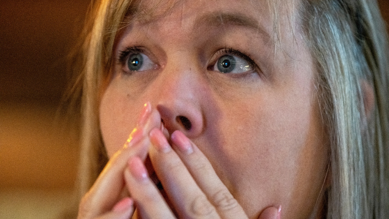 Edie Armstrong watches a match from her home in US. Credit: Reuters Photo