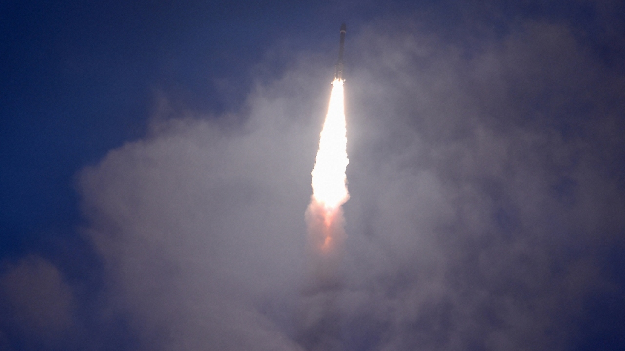 The 51.70-metre tall rocket GSLV-F10/EOS-03 successfully lifted off from the second launch pad at the spaceport as planned at 05.43 hrs soon after the 26-hour countdown concluded. Credit: PTI Photo
