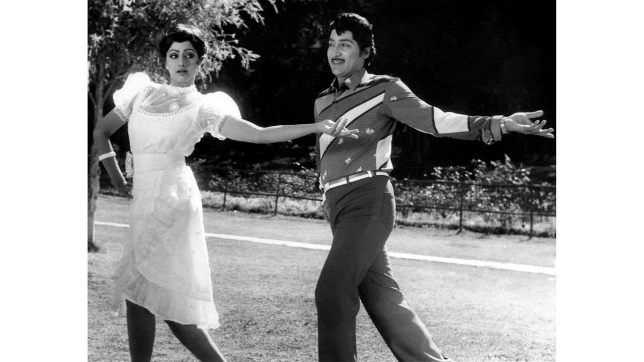 Sridevi and Sobhan Babu in the Telugu film 'Mosagadu'. Credit: DH Photo