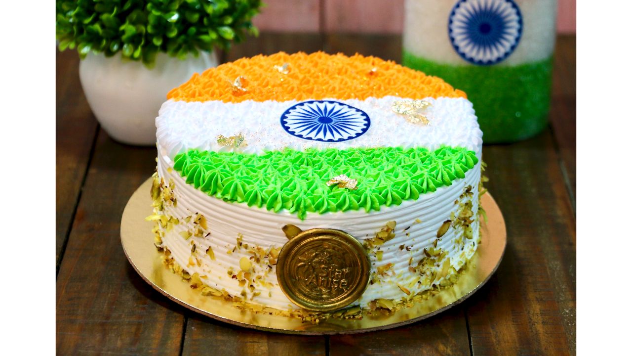 Tri Color Rasmalai Praline cake: A delicate Indian dessert consisting of small and flat Paneer cakes soaking in flavourful sweetened and thickened milk(Rasmalai), it always brings water to your mouth, so we made it a little bit more desirable by combining it in a textured Tri Colour Cake. Now that's a perfect combination to celebrate this Independence Day. Credit: Special Arrangement