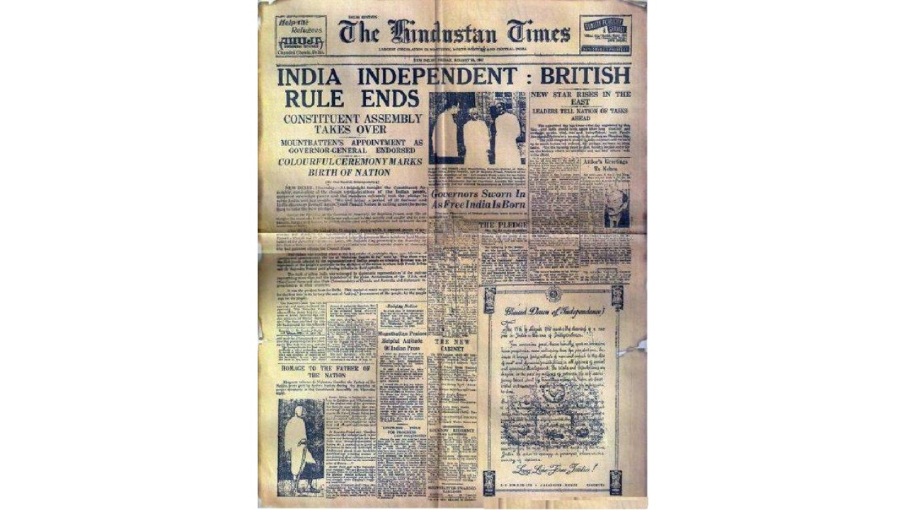 Hindustan Times: The Hindustan Times had banner the headline,