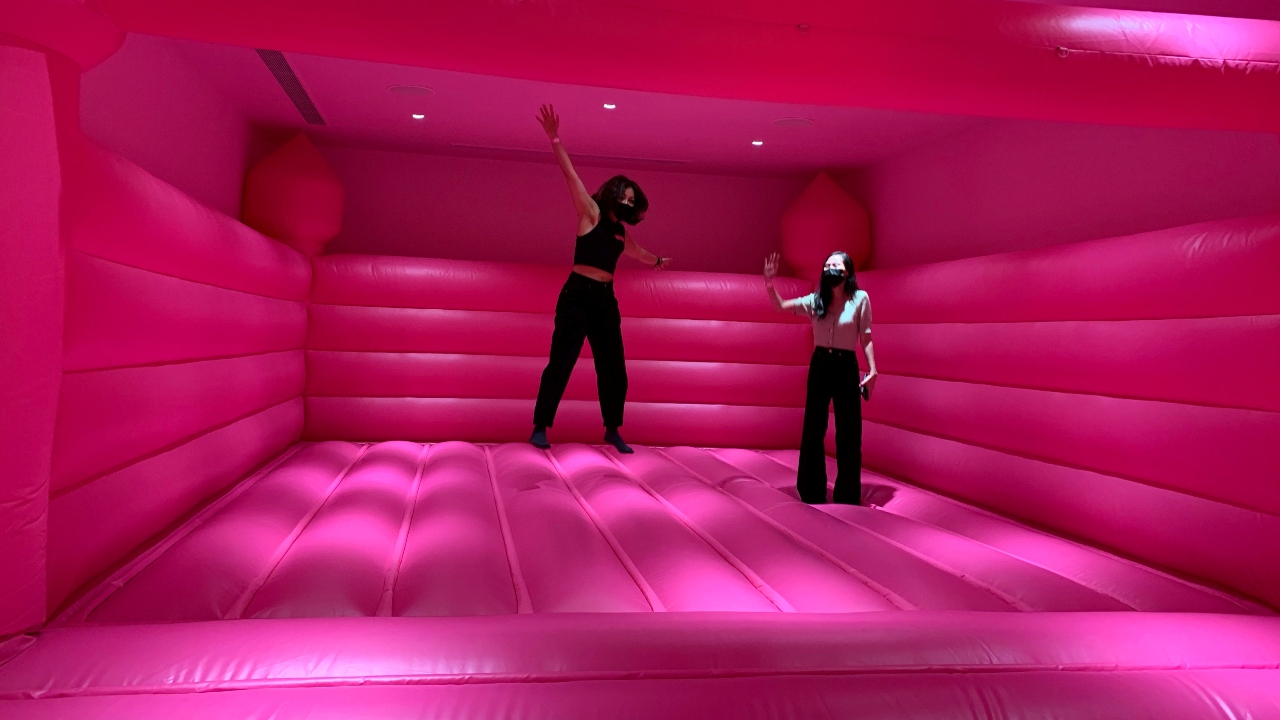 Visitors jump in a bouncy castle at the recently opened tourist attraction, Museum of Ice Cream, in Singapore. Credit: Reuters Photo