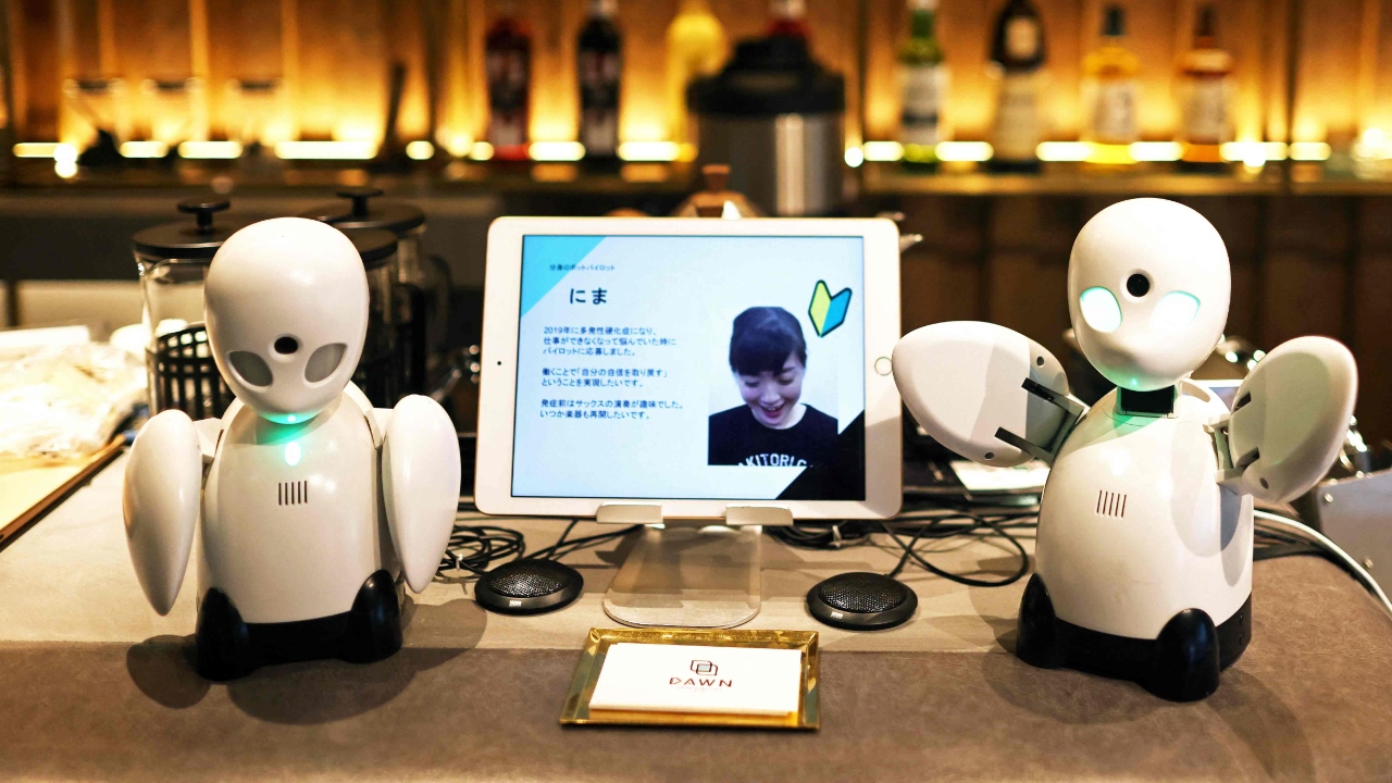 Imai is behind the controls at his home in Hiroshima, 800 kilometres (500 miles) away, one of around 50 employees with physical and mental disabilities who work as Dawn's