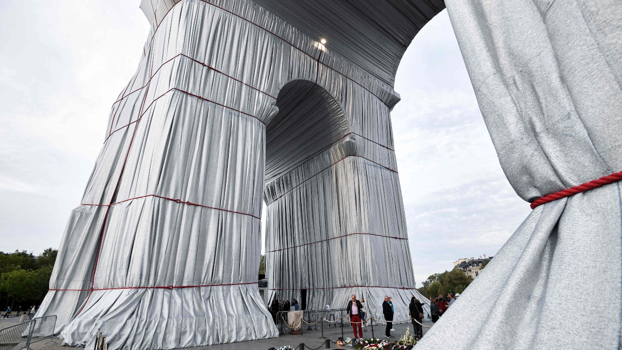 Those climbing the 50 meters to the top will step on it when they reach the roof terrace. Credit: AFP Photo