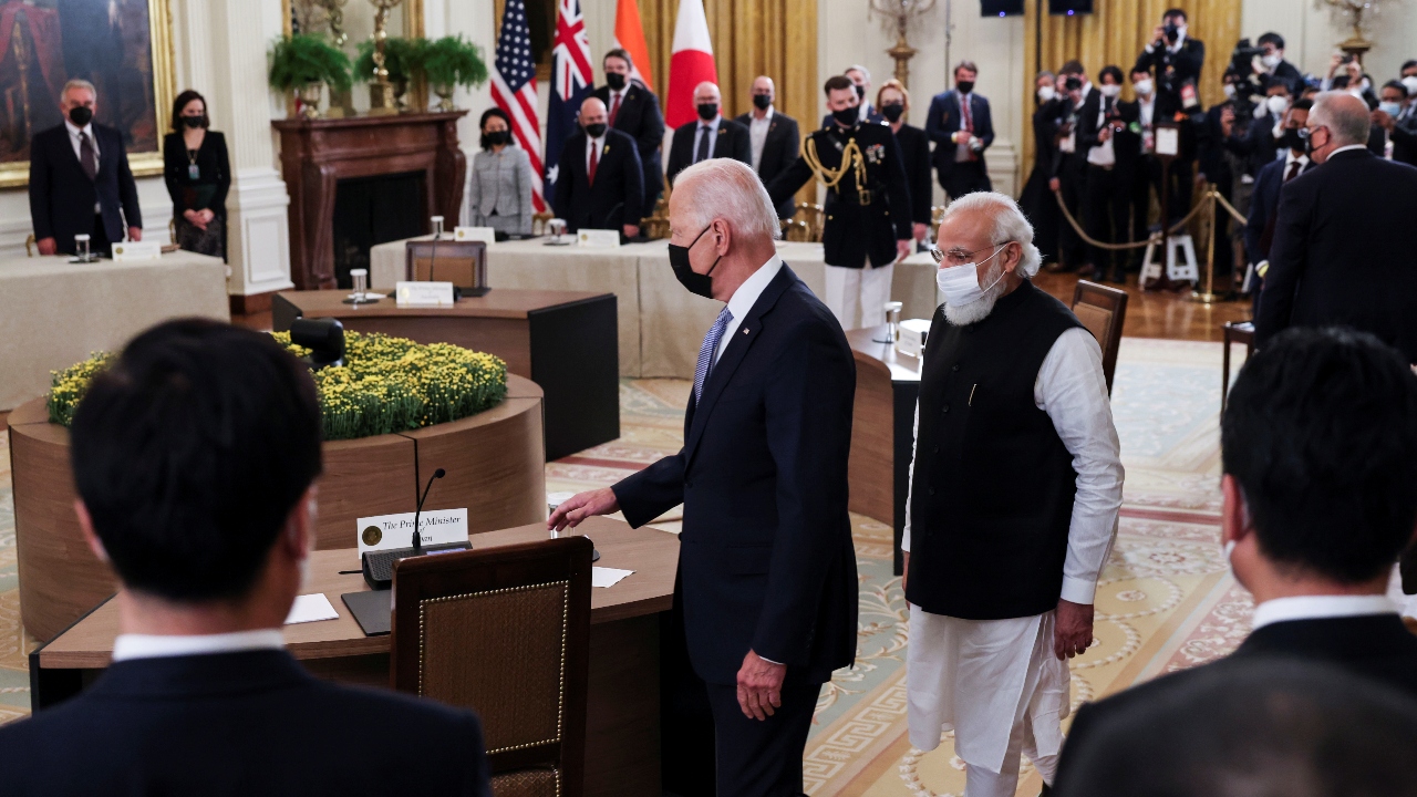 Prime Minister Narendra Modi met US President Joe Biden at the White House for bilateral meeting on September 24, 2021. Credit: Reuters Photo