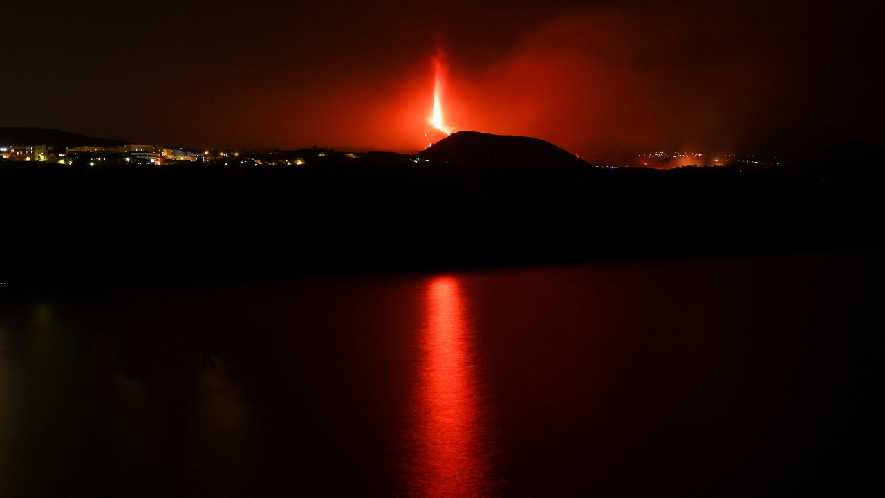 Lava is seen from La Laguna, following the eruption of a volcano on the Canary Island of La Palma, Spain. Credit: Reuters Photo