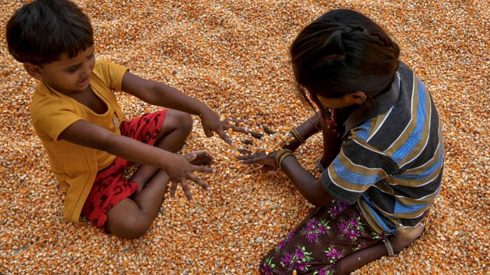 India slipped to rank 101 on the list, which falls under the 'alarming' category. Credit: AFP Photo