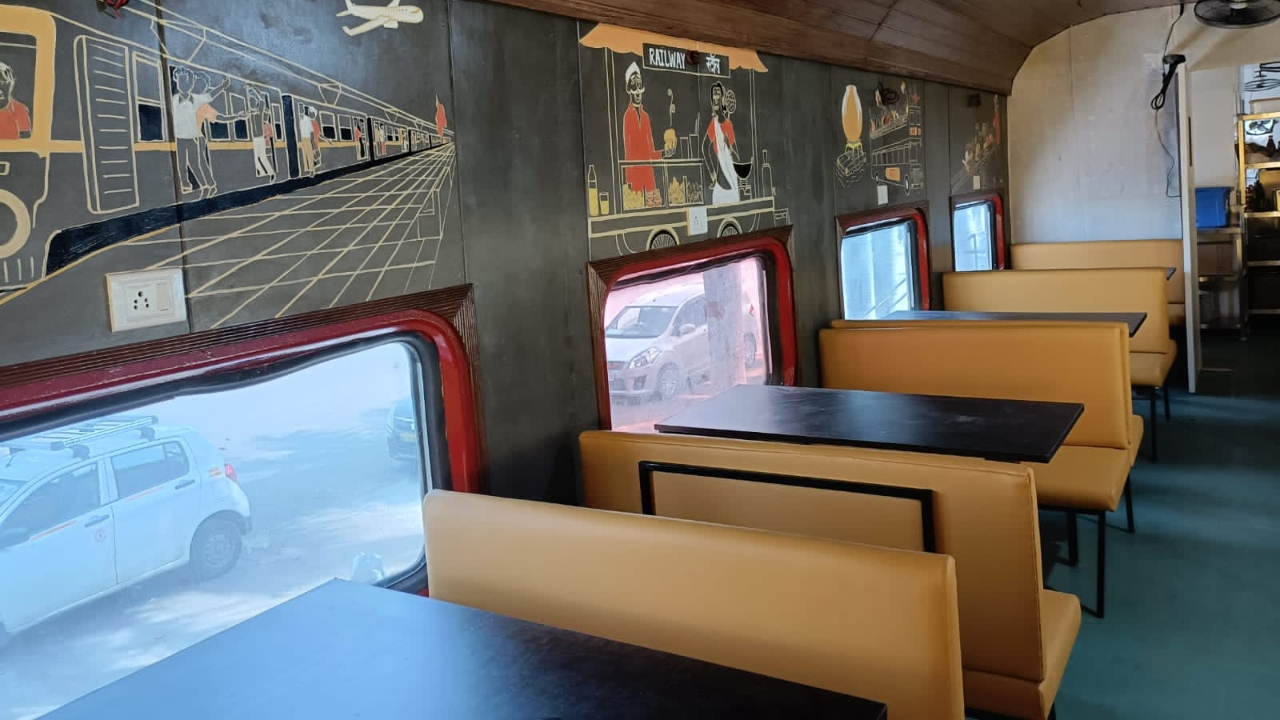 The 'Restaurant on Wheels' is set up under the