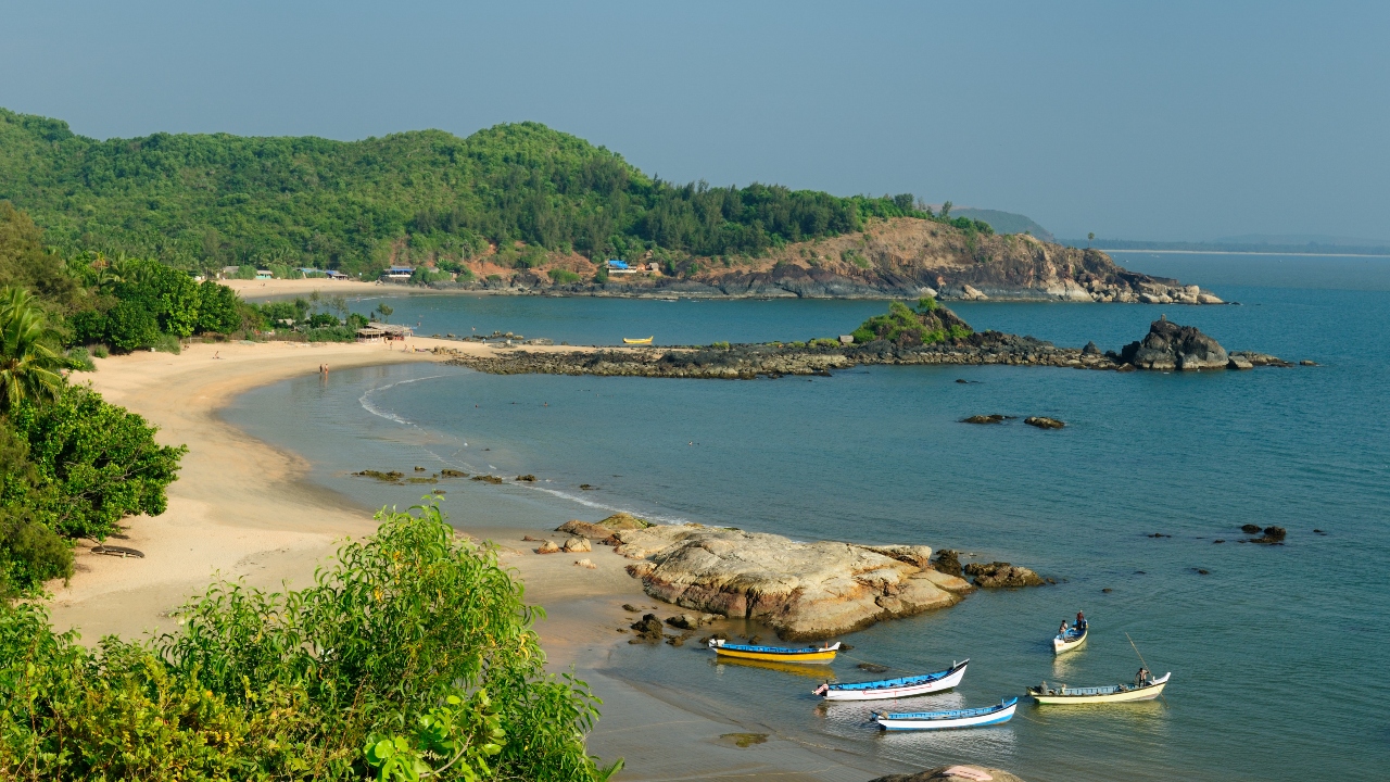 Om Beach - The beach gets its name from the Hindu religious symbol ‘Om’ as the shape of this coast resembles this particular symbol. This beach known for its clean sands against the transparent blue waters. Credit: Getty Images