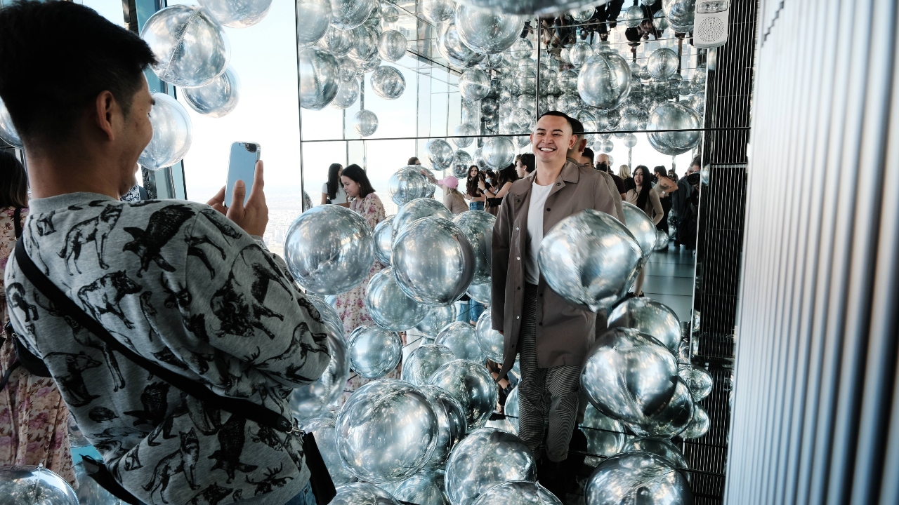Members visit the Summit One Vanderbilt observation deck in New York City. Credit: AFP Photo