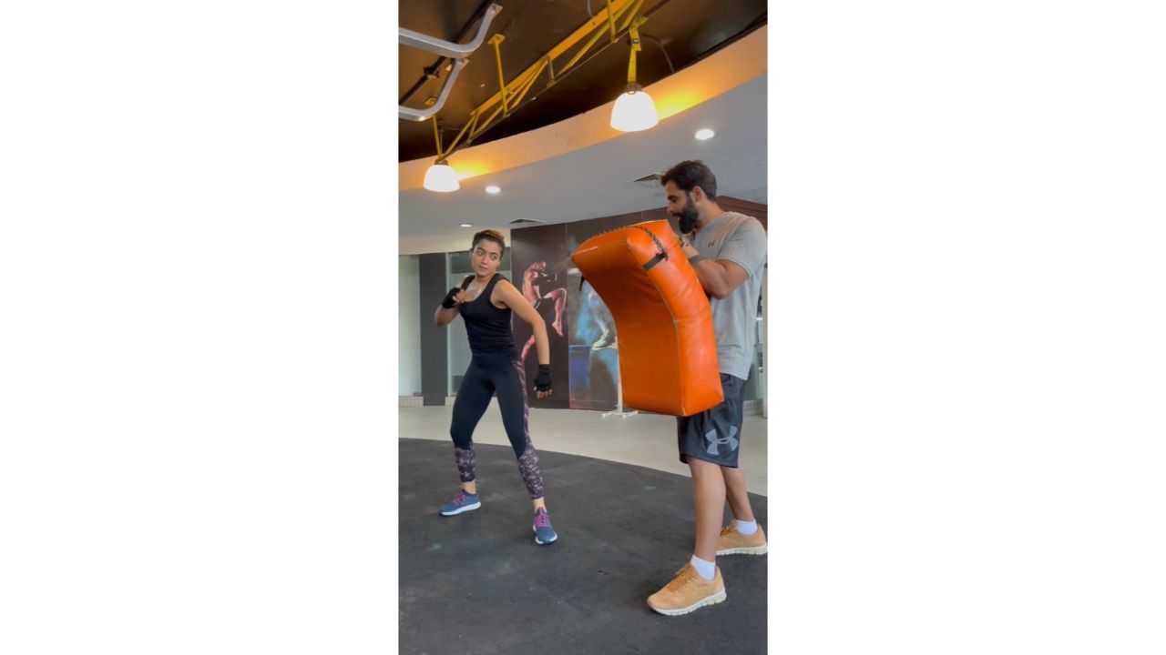 Rashmika, recently shared a post from her workout routine on social media and is receiving adorable appreciations from her fans. She captioned,