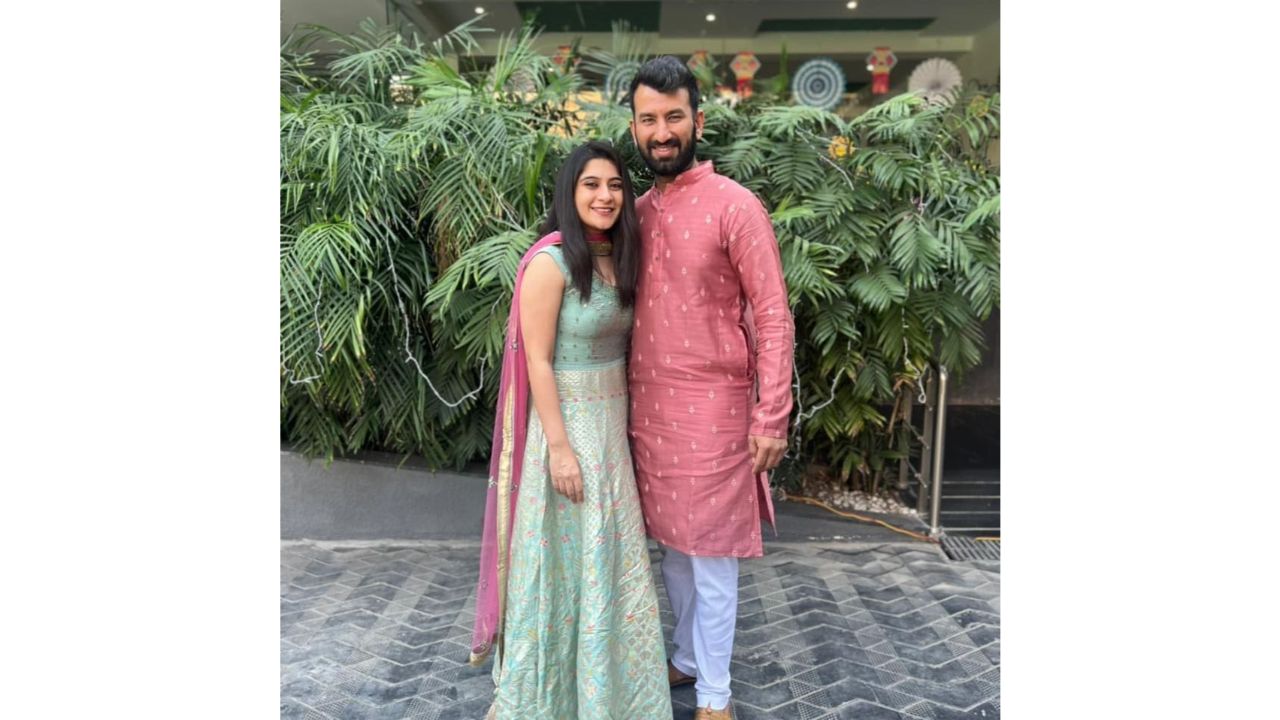 India’s middle-order batsman Cheteshwar Pujara entered wedlock with longtime girlfriend Puja Pabari in 2013. Credit: Instagram/cheteshwar_pujara