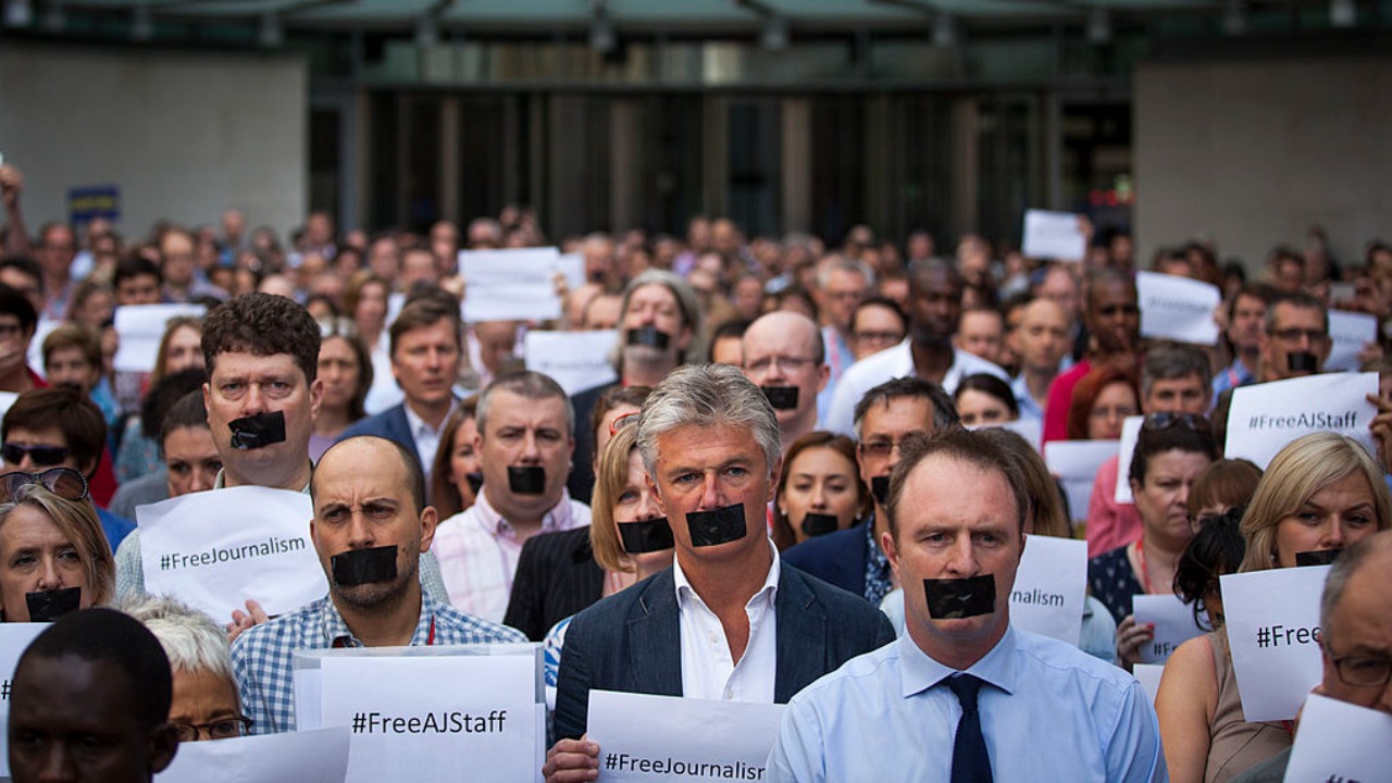 Egypt has continued to arrest and charge journalists with its total number reaching 27, matching a record set in 2016. Credit: Getty Images