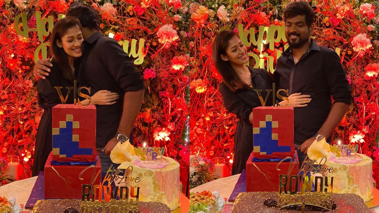 These are some candid pictures from Vignesh's 36th birthday celebrations. Credit: Instagram/wikkiofficial