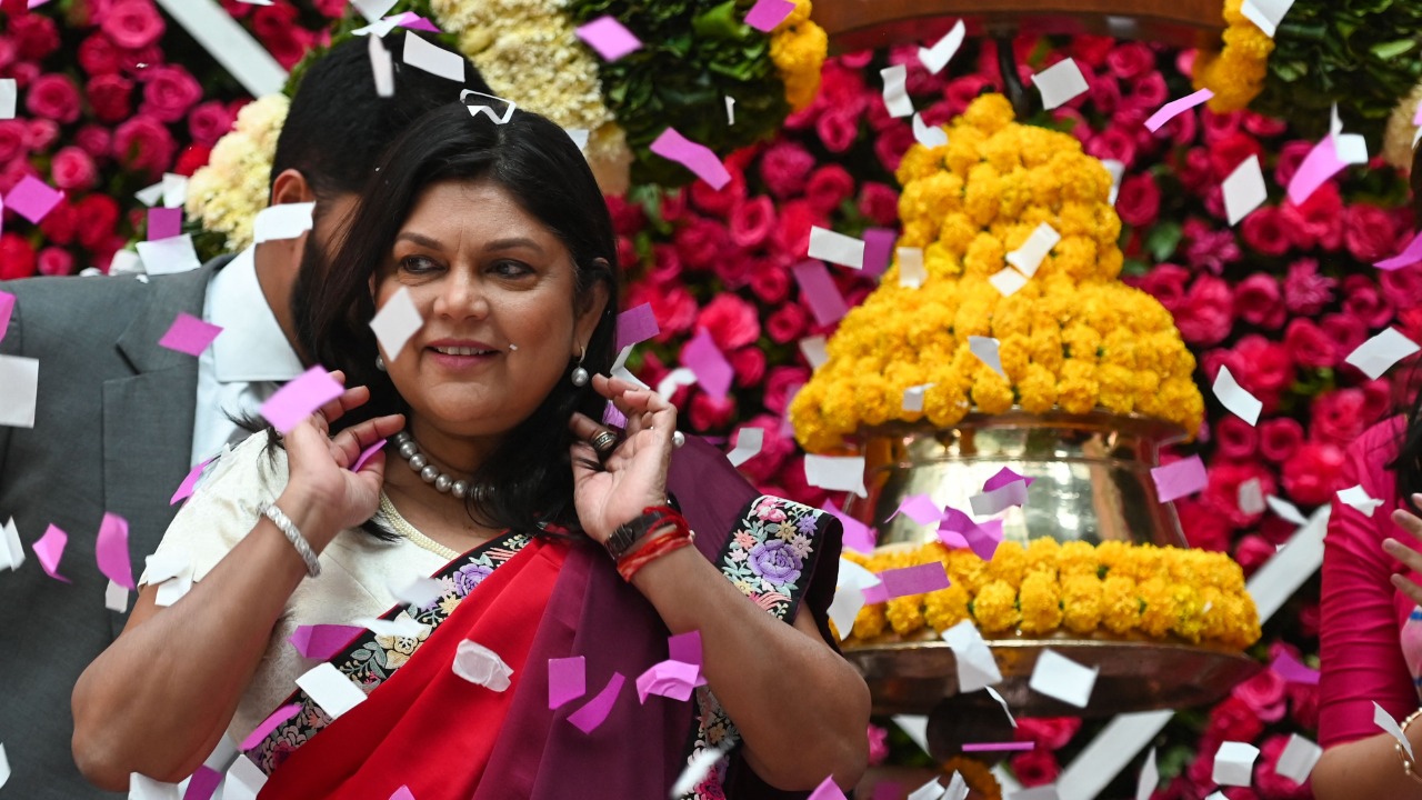 The stellar opening of Nykaa's stock listing made the founder of the lifestyle-focused consumer technologies platform Falguni Nayar one of the richest self-made billionaires in the country. She has over 26 years of experience in e-commerce, investment banking and broking. Prior to founding Nykaa, she was associated with Kotak Mahindra Capital Company for 18 years, where she served as the Managing Director. She has also served on the boards of various companies, including Tata Motors and Aviva Life Insurance Company India. Credit: AFP File Photo