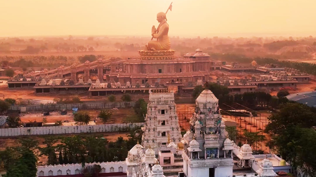 Construction of the statue began in 2014 and is meant to be a tribute to the 10th century Sri Vaishnavite saint Ramanujacharya commemorating his 1,000th birth anniversary. Credit: Facebook/Statue of Equality