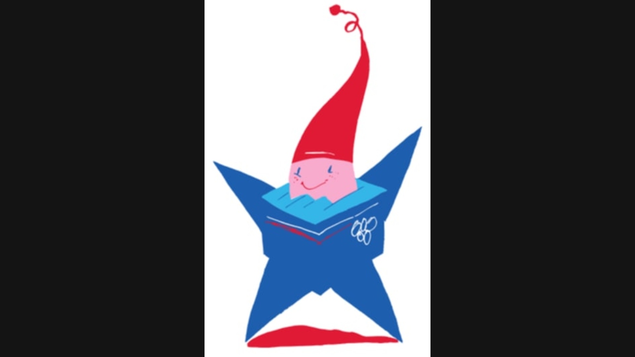 Albertville1992: Magique, a little imp in the shape of a star and a cube, was the first mascot that was not an animal since the Innsbruck 1976 Games. Credit: Olympics.com