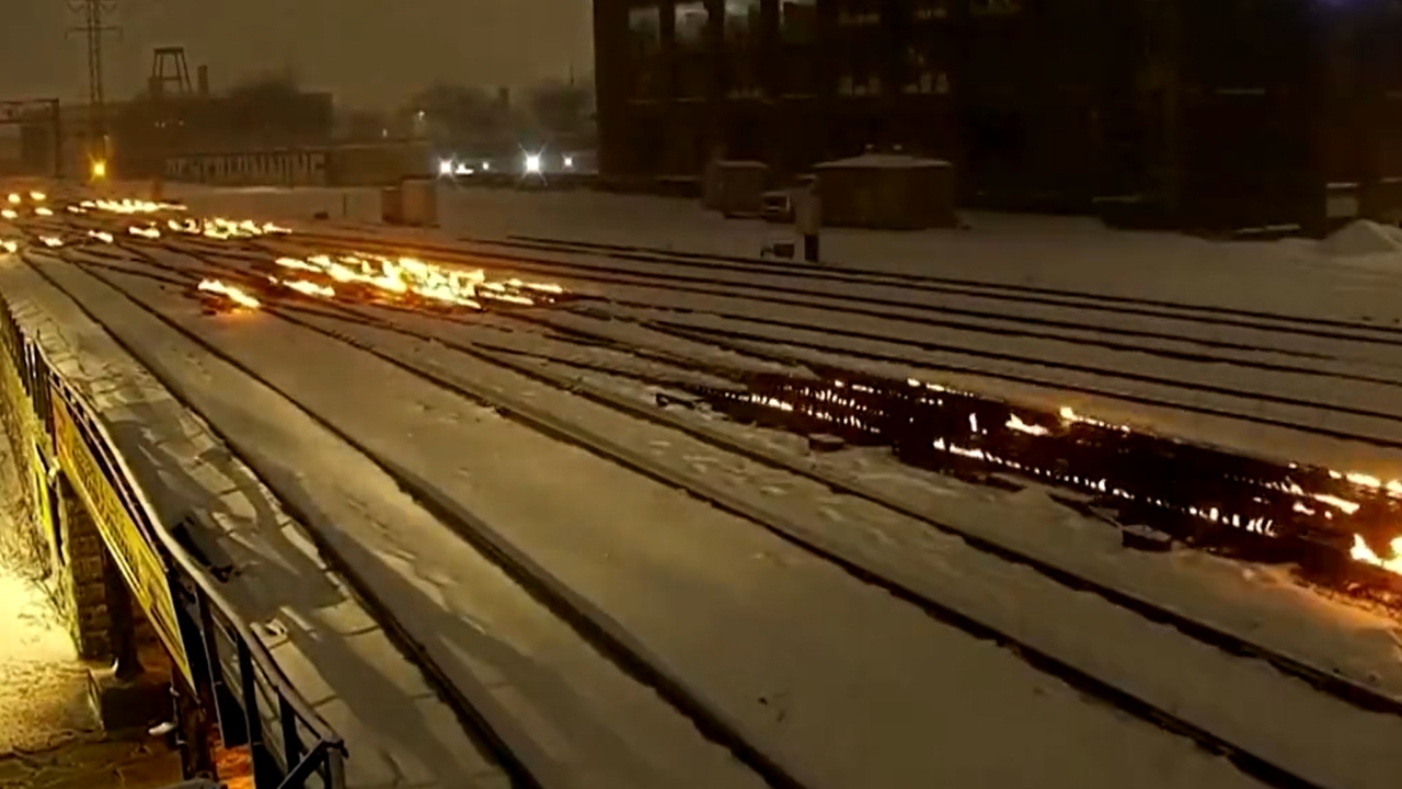 This process is completely safe as the trains run over the flames and didn’t catch fire because of the diesel fuel in the trains