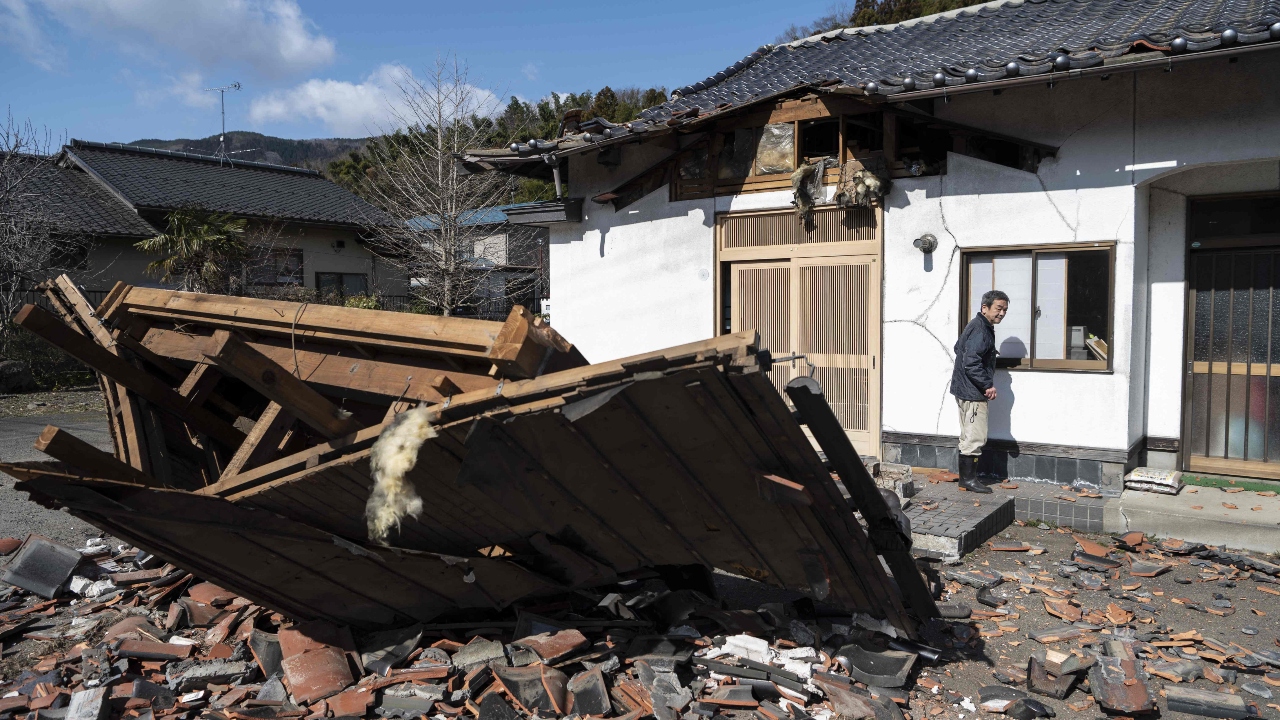 A powerful 7.4 magnitude earthquake struck off the coast of Fukushima in northern Japan, smashing furniture, knocking out power and killing four people. Credit: AFP Photo