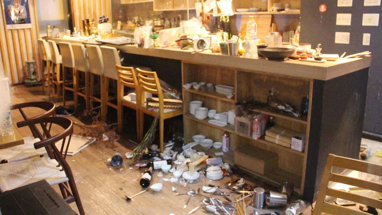 Pictures showed furniture and appliances smashed to the floor at apartments in Fukushima. Credit: AFP Photo