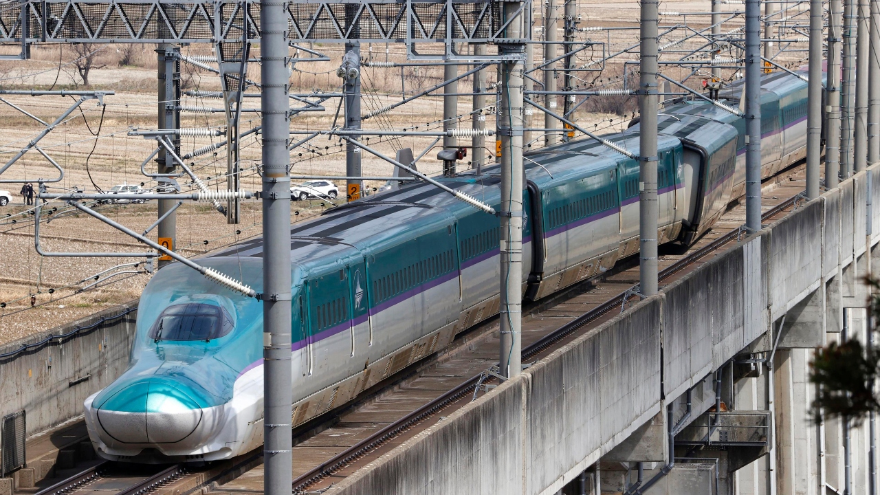 A Tohoku Shinkansen express train partially derailed between Fukushima and Miyagi due to the quake, but nobody was injured. East Japan Railway Co. said most of its train services were suspended for safety checks. Some local trains later resumed service. Credit: AFP Photo