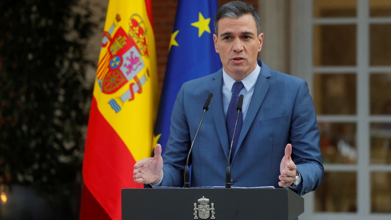 Spanish prime minister Pedro Sanchez was positioned ninth on the list with a rating of 38 per cent. Credit: Reuters Photo