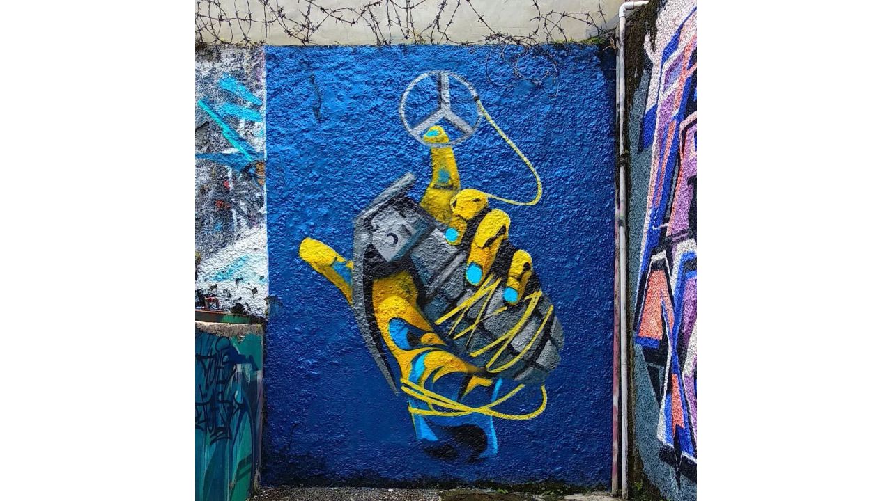 Artist Tutu shared this graffiti and wrote,
