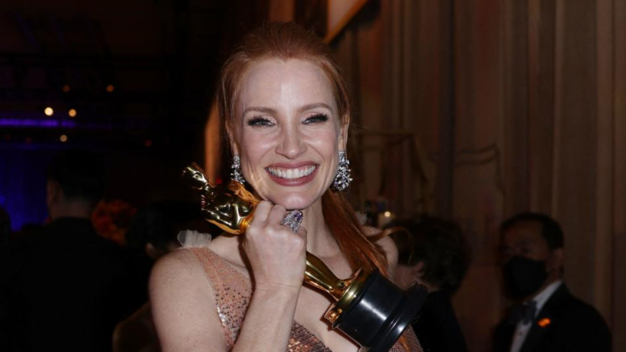 Best Actress | Jessica Chastain for 'The Eyes of Tammy Faye'. Credit: Reuters Photo/Mike Blake