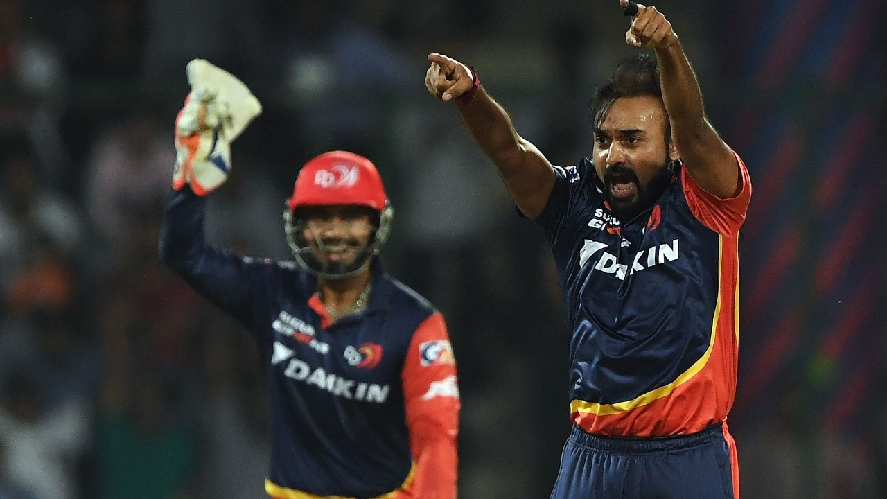 Delhi Daredevils' Amit Mishra was the third bowler to clinch a hat-trick in the same season. Credit: AFP Photo
