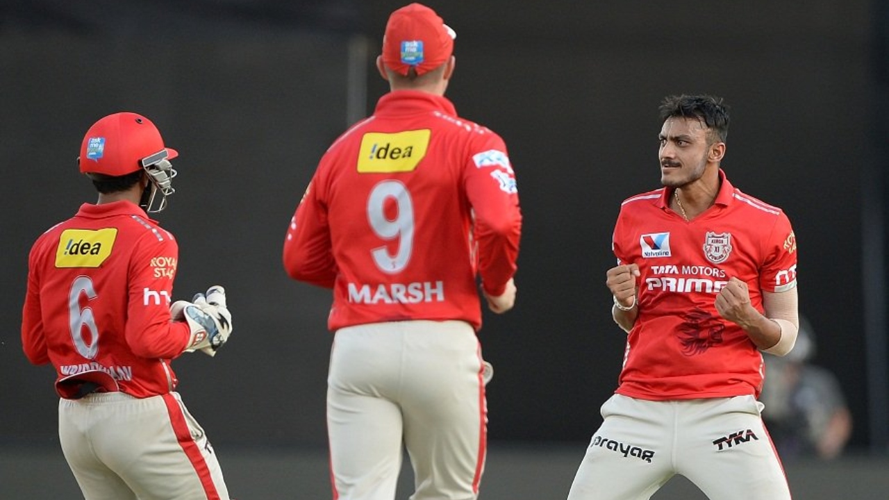 Axar Patel picked up a hattrick while playing for Punjab against Gujarat Lions in 2016. Credit: KXIP