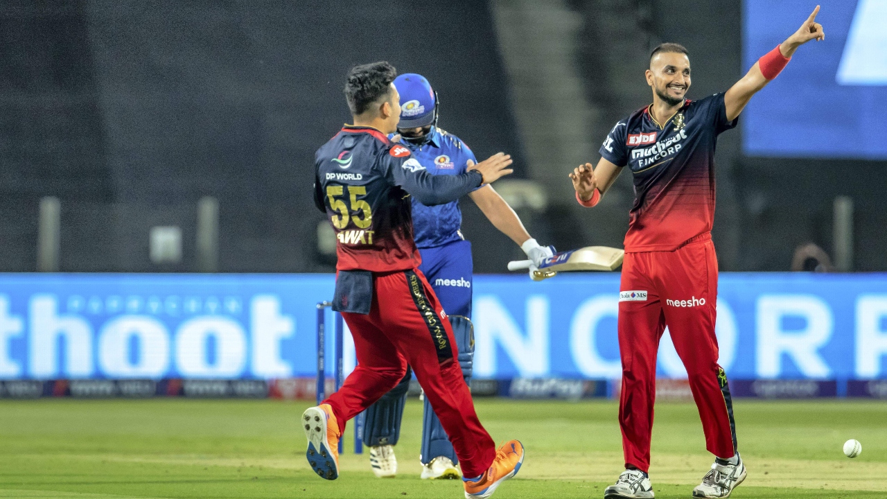 RCB's Harshal Patel also had a fifer and a hat-trick against Mumbai Indians (MI) in 2021. Credit: PTI Photo