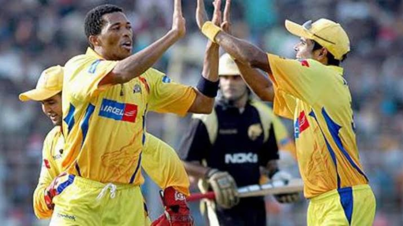 CSK Pacer Makhaya Ntini was at his best and took a hat-trick against Kolkata Knight Riders (KKR) in 2008. Credit: CSK