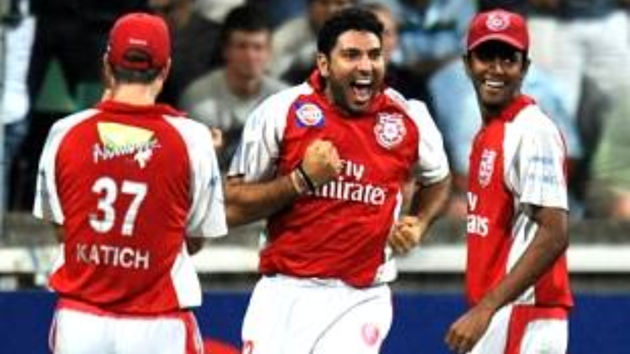 Another part-time bowler Yuvraj Singh took everyone by surprise by taking two hat-tricks in a single season. Credit: IPL Photo