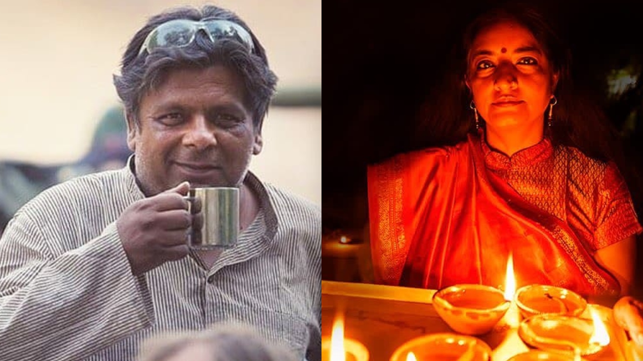 Aditya and Poonam Singh, a couple who are rewilding the private land on the outskirts of the Ranthambhore Tiger Reserve. Credit: Instagram/dickysingh &  Instagram/poonamsingh1969