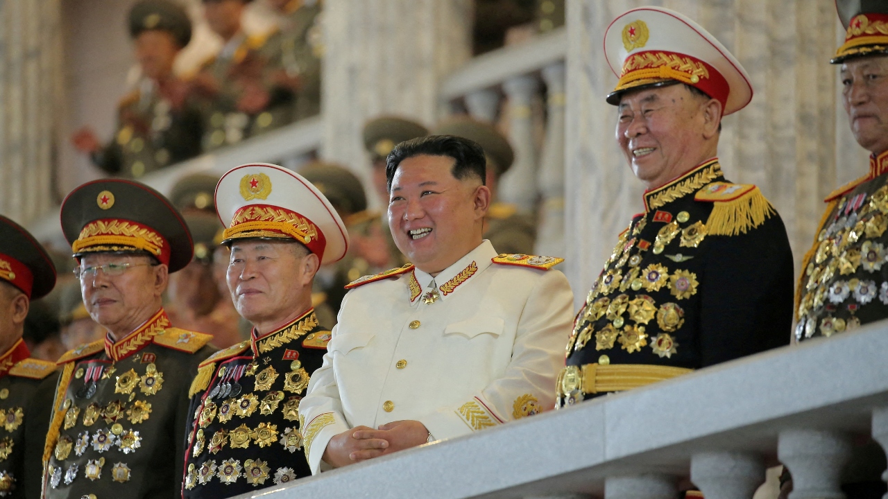 “The nuclear forces, the symbol of our national strength and the core of our military power, should be strengthened in terms of both quality and scale,” Kim said in a speech he delivered during a large parade in Pyongyang. Credit: Reuters Photo