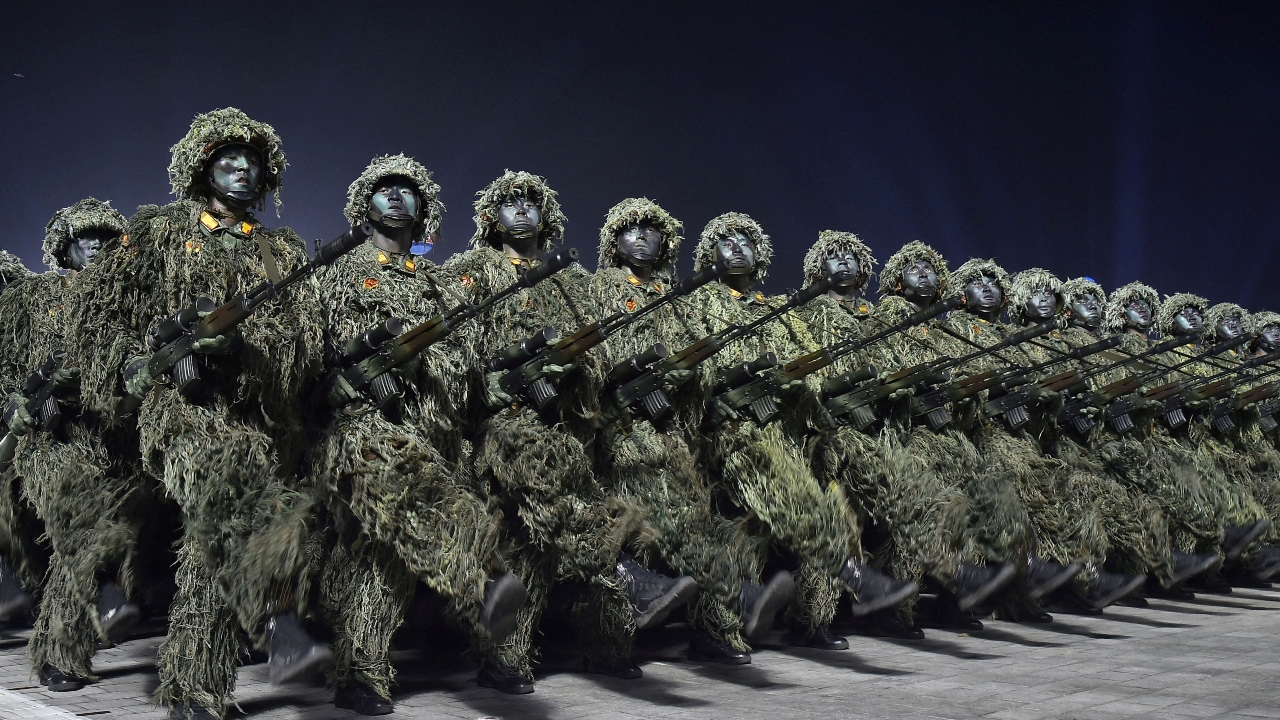 Military personnel take part in exhibition of military strength. Credit: Reuters Photo