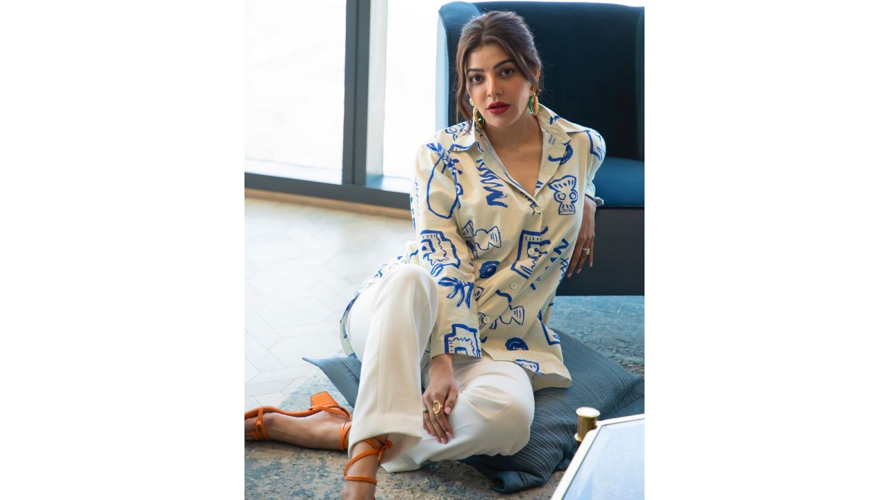 Her choice of colours is vibrant and elegant. Credit: Instagram/kajalaggarwalofficial