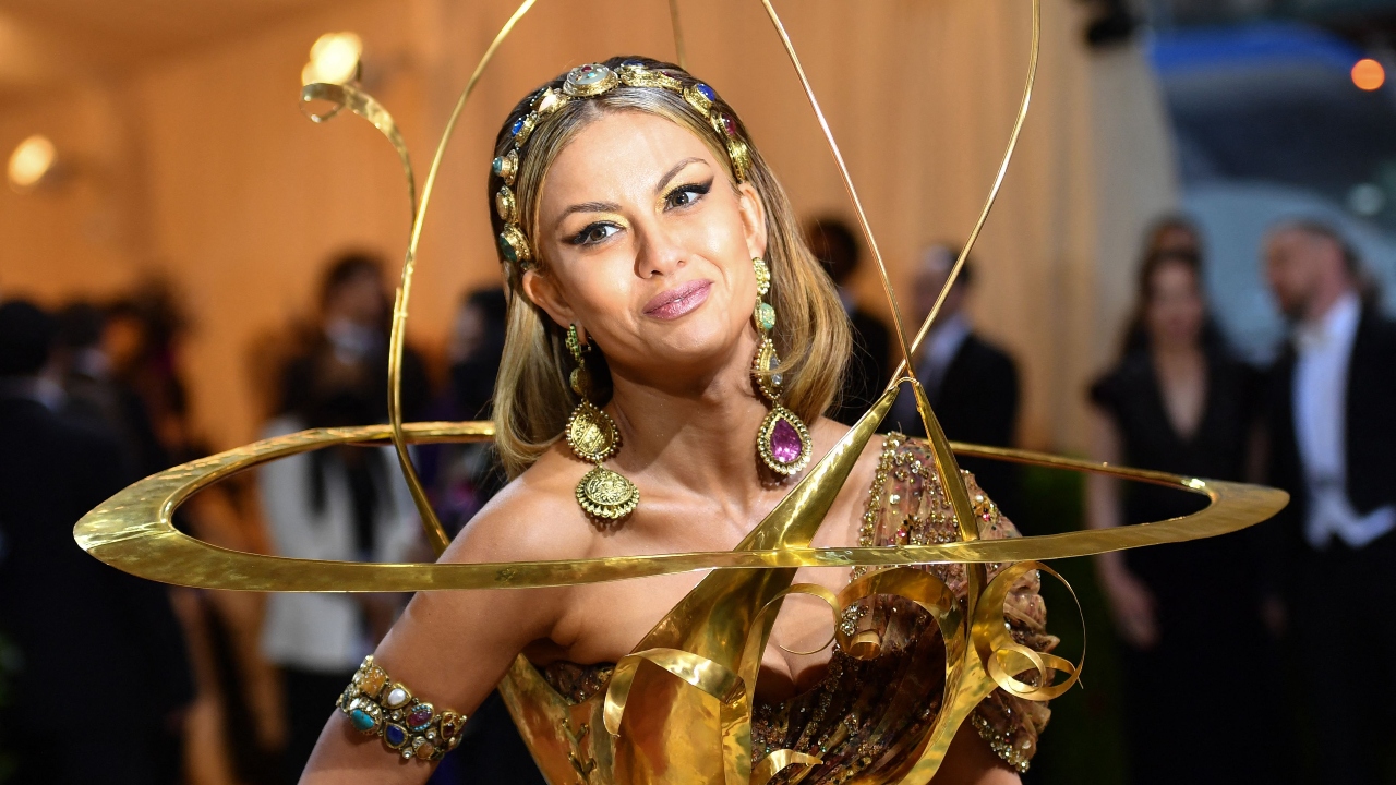 Natasha, the wife of Serum Institute of India's CEO Adar Poonawalla, wowed all with her Met Gala 2022 look. Credit: Reuters Photo