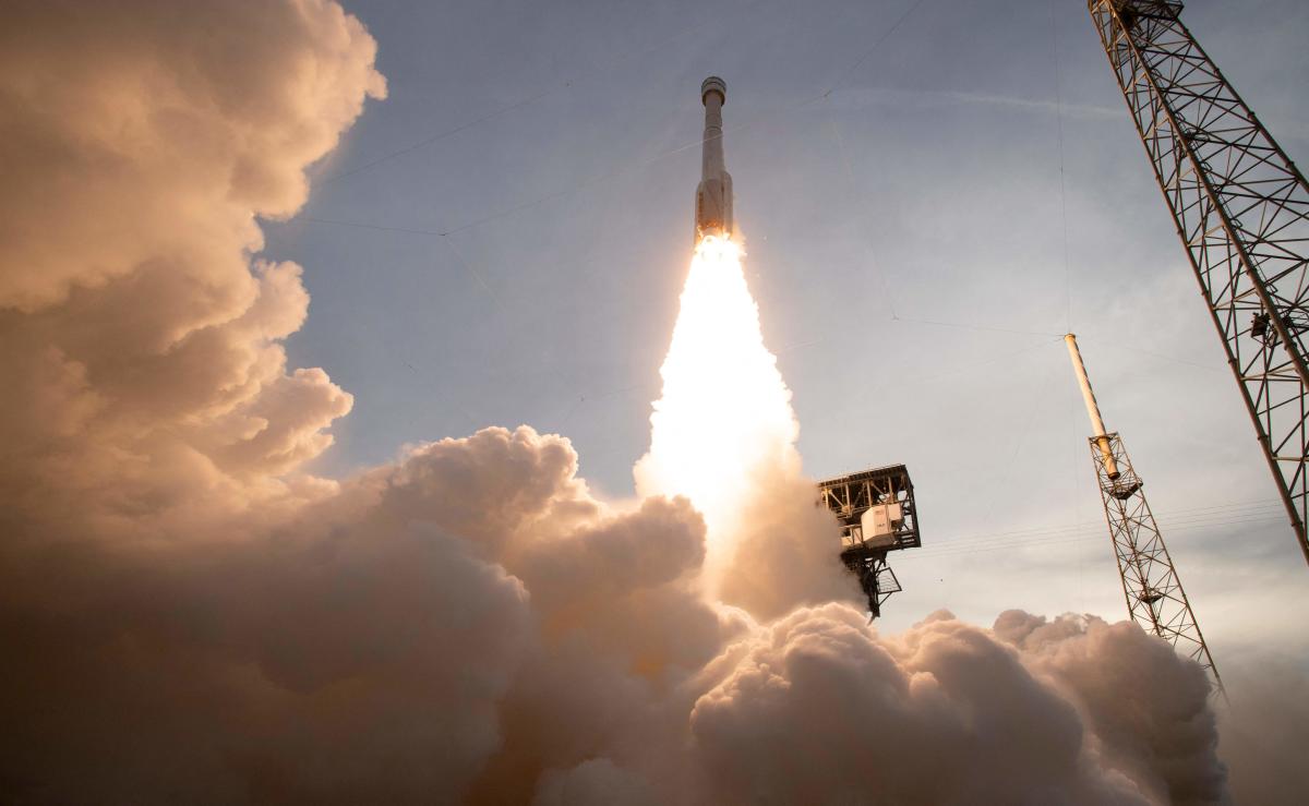 Boeing’s Orbital Flight Test-2 (OFT-2) is Starliner’s second uncrewed flight test and will dock to the International Space Station as part of NASA's Commercial Crew Program. OFT-2 launched at 6:54 p.m. ET, and will serve as an end-to-end test of the system's capabilities. Credit: AFP Photo