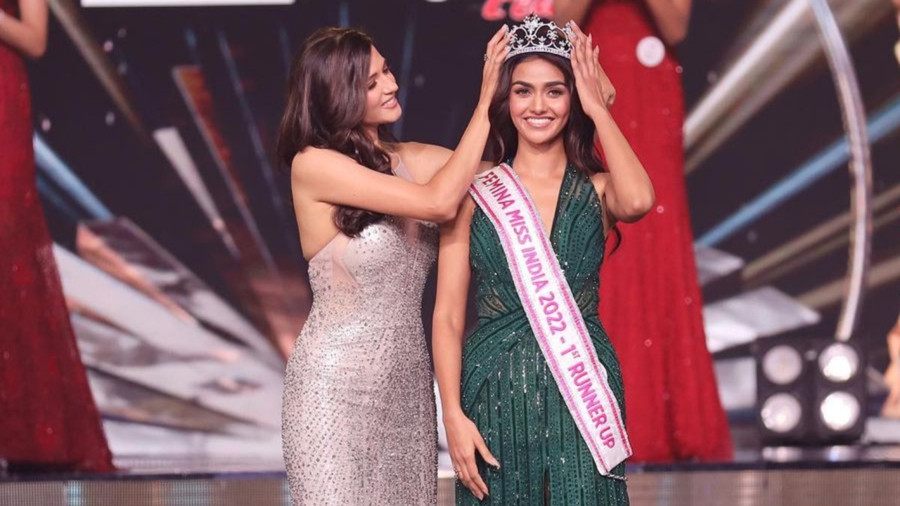 Rubal Shekhawat of Rajasthan was adjudged as Femina Miss India 2022 first runner-up. Credit: Instagram/missindiaorg