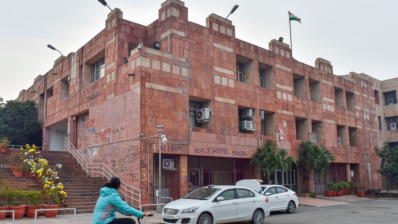 Jawaharlal Nehru University, which has been placed in the tenth position, was established in 1969 and is located in New Delhi. Credit: PTI Photo