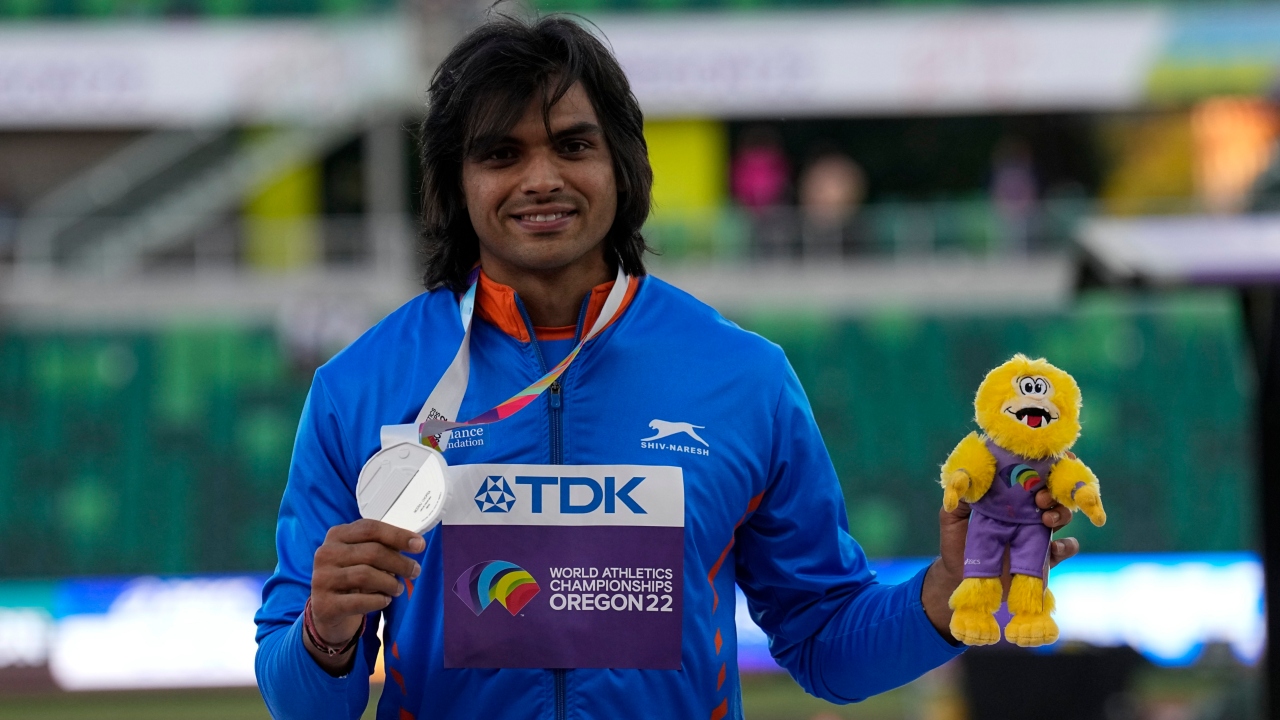 The 'Golden Boy' of India, recorded a distance of 88.13m and secured the second position, to settle with silver. Credit: AP Photo